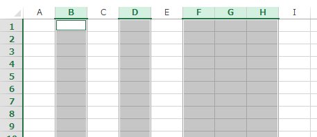 離れた複数列をまとめて列番号（数字）で選択する方法（Excel VBA）