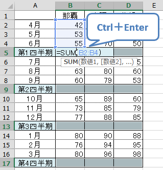 Excel VBA で選択した複数のセルにデータ・数式を（Ctrl+Enter のように）一気に入力する方法
