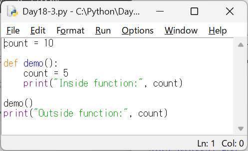 Python3 エンジニア認定基礎試験 練習問題 Day18：関数のスコープ（ローカル変数とグローバル変数）